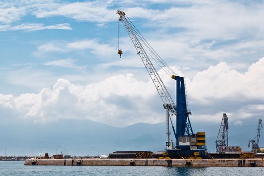 Harbor Crane in Port of Rijeka in Istria, Croatia