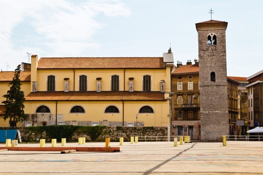 Old Church and Bell Tower in Rijeka, Croatia