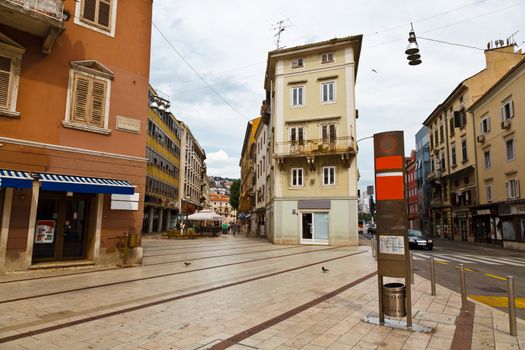 Square in the Downtown of Rijeka in Croatia