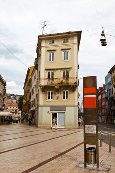 Square in the Downtown of Rijeka in Croatia