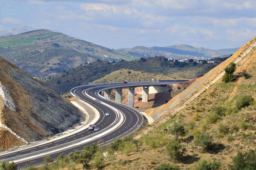 overpass on the highway leading to Malaga