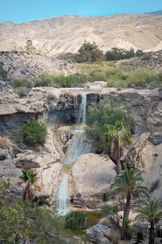 Waterfall in Andalusia, Spain. Beautiful scenic landscape