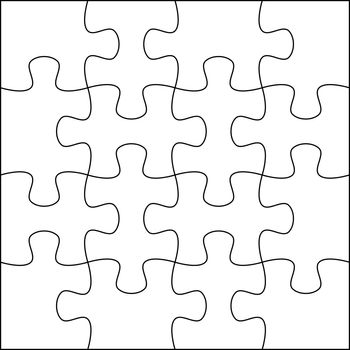 Puzzle background template 4x4 usefull for masking photo and illustration