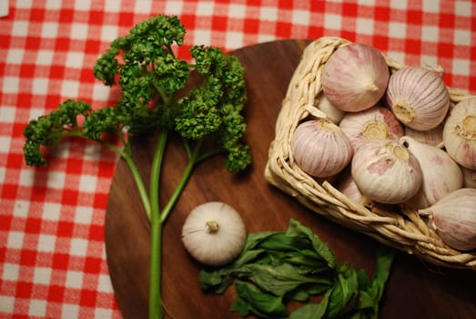 parsley and garlic