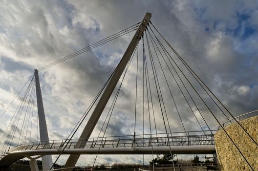 Eureka Skyway footbridge over the M20 motorway in Kent