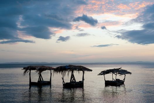 Sunset at lake Nicaragua, Central America.