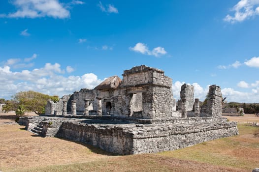 Tulum maya ruins by the sea, southern Mexico,