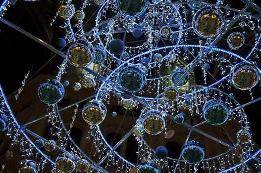 christmas decoration in naples, Italy