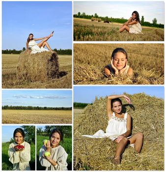 Village collage. Made of seven photos.