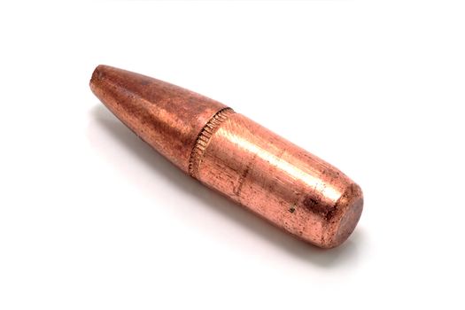 three hundred caliber bullet used on white background