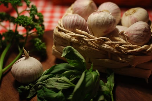parsley and garlic