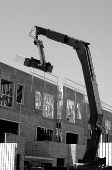 heavy machinery industrial crane derrick hoist construction building raw material 