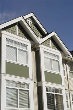 condo living. new homes with blue sky .