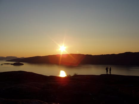 midnight sun in Alta      