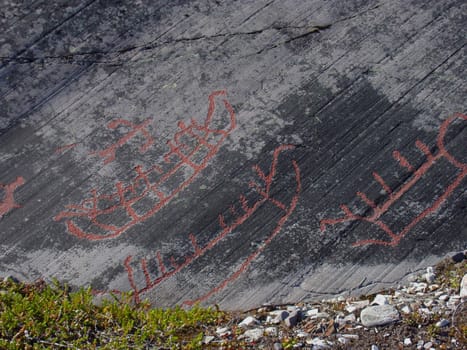rock carving in Alta. Norway        