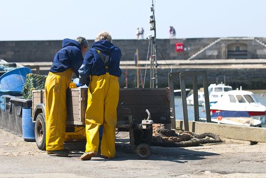 fishermen lyme regis on the hob