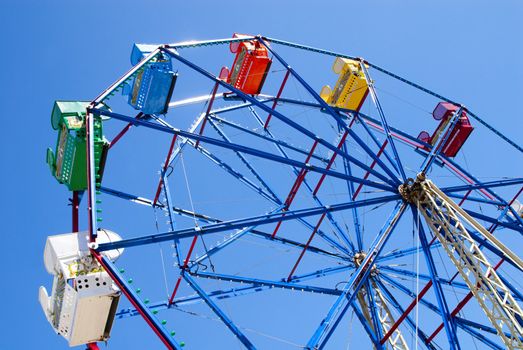 big ferris wheel, balboa fun zone, newport beach california, bright colours