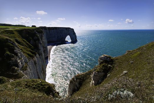 the normandy coast in france