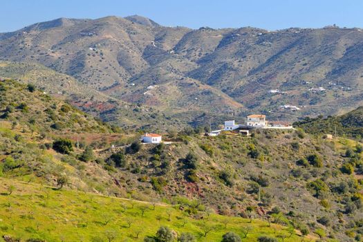 peaks of mountains in the north we go out of Malaga