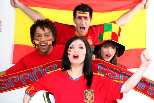 Spanish football fans