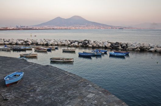 view of the bay of Naples, Italy