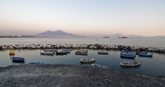 view of the bay of Naples, Italy