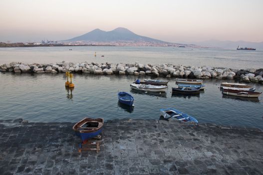 view of the bay of Naples, Italy