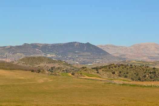 peaks of mountains in the north we go out of Malaga