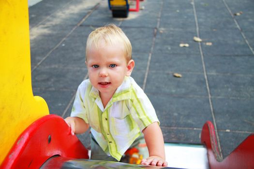 The kid in the playground