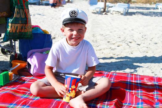 The boy on the beach