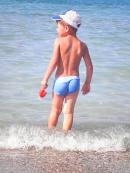 The boy on the beach