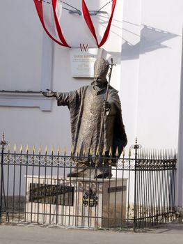 Vienna, Austria. Urban Architecture, Statue of a priest