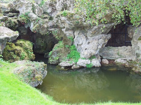 Pond in city park