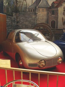 Retro cars museum. Reims. France. September 13, 2007. Automobile Museum
