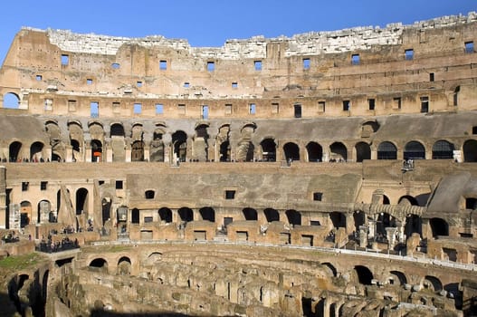 Interior of the Colosseum, Rome, Italy
