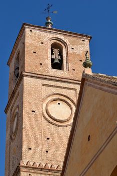 ancient bell tower of the old church in Malaga