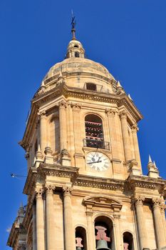 historic Malaga Cathedral and its bell towers