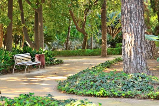 park in the center near the port of Malaga