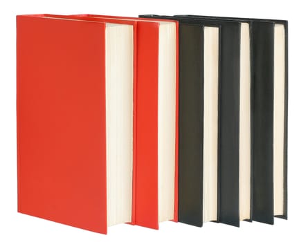 The open books on a white background.