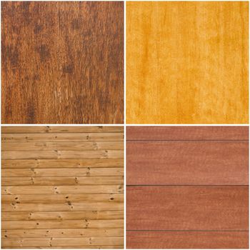 Set of four wooden textures, backgrounds.