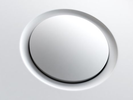 simple plastic round button of modern device or gadget