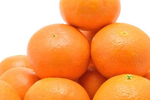 Fresh oranges over white background