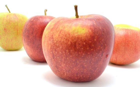 Fresh apples over white background