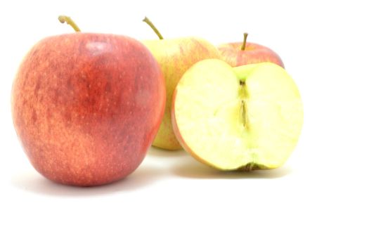 Fresh apples over white background