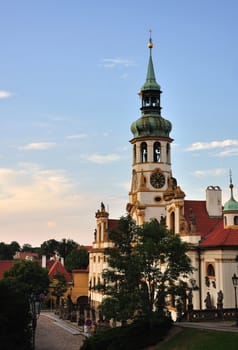 Loreta in Prague, Czech republic - a cloister, the church of the Lord�s Birth, a Holy Hut and clock tower with a world famous chime.
