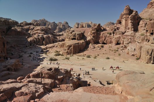 Petra is a historic and archaeological city in the Jordanian governorate of Ma'an that has rock cut architecture and water conduits system.