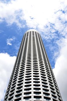 Skyscrapers and office towers with nice sky