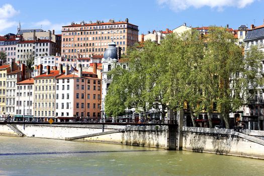 series of colorful buildings in the city of Lyon