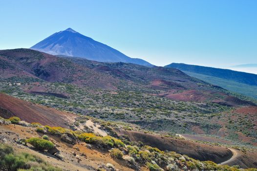 Mountain landscape of Teide National Park. Tenerife, Canary Islands