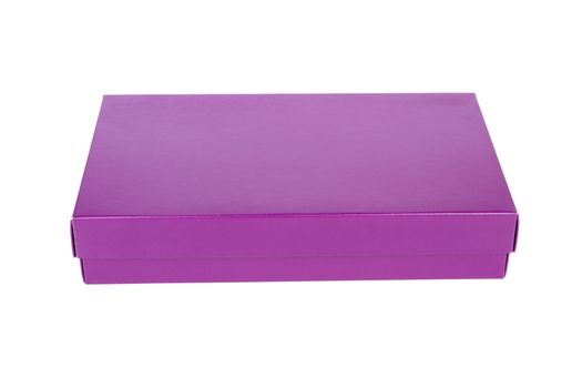 Close purple box, isolated on white background